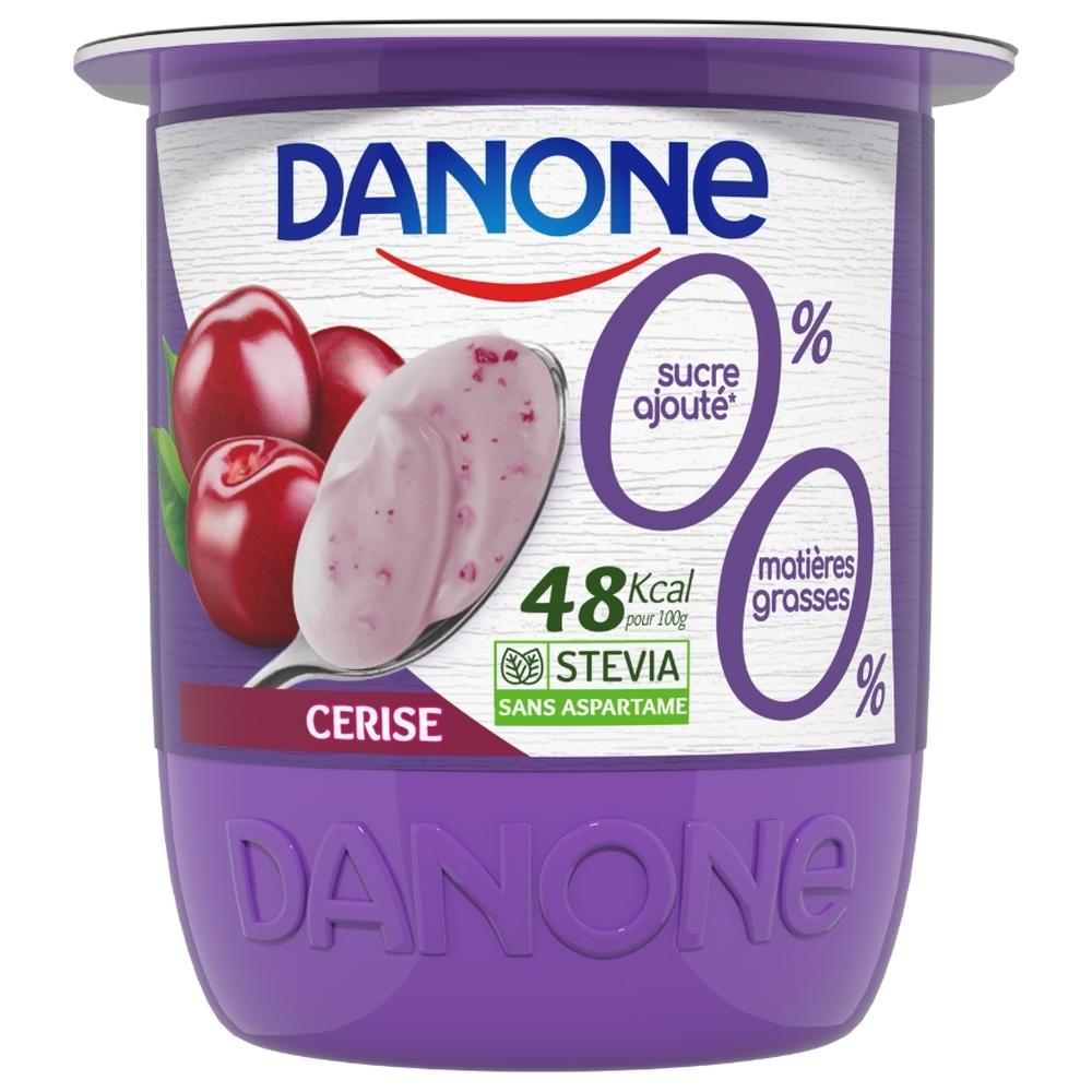 [713191] Yaourt Brassé Cerise 0% Danone 105g