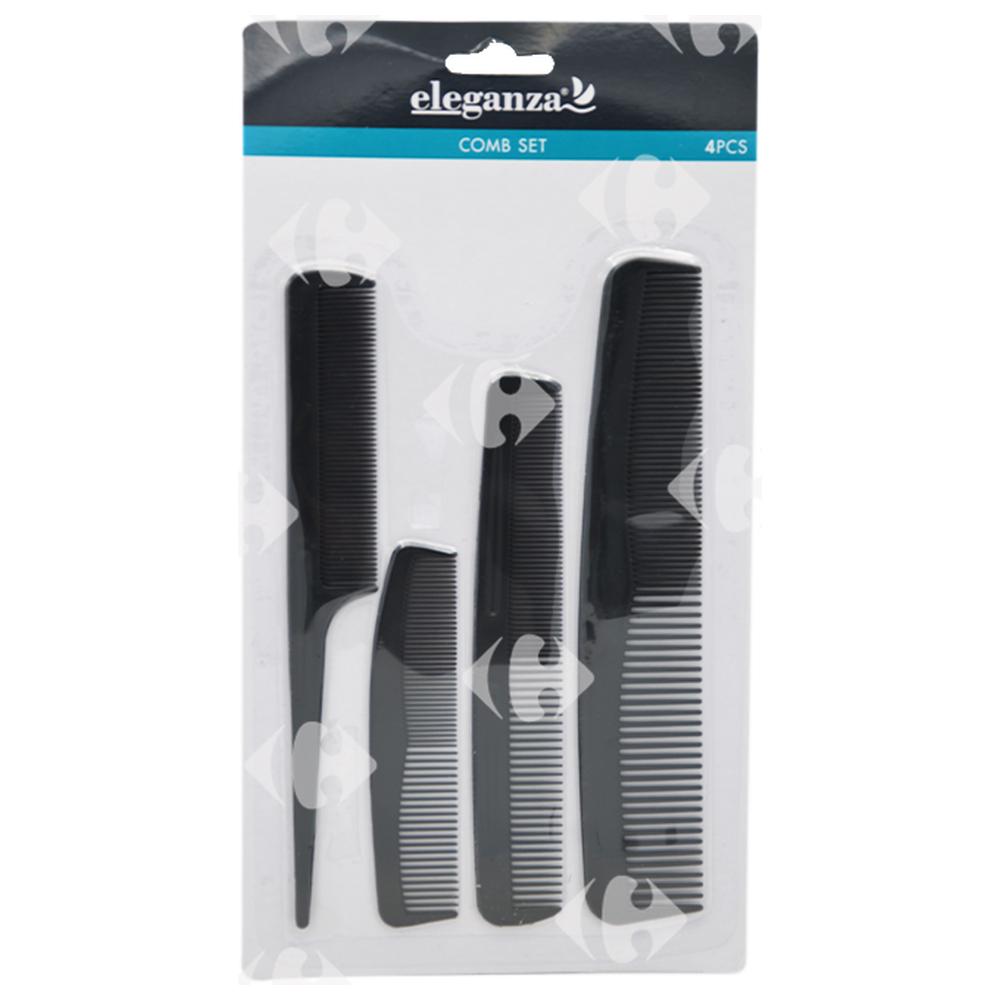[648490] Peignes à Cheveux Eleganza set Of 4.