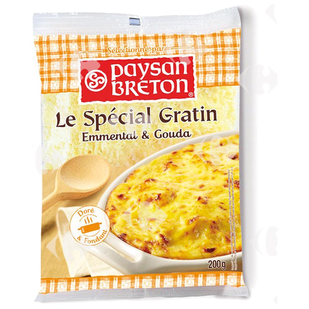[568978] Fromage Râpé Spécial Gratin Paysan Breton 200g.