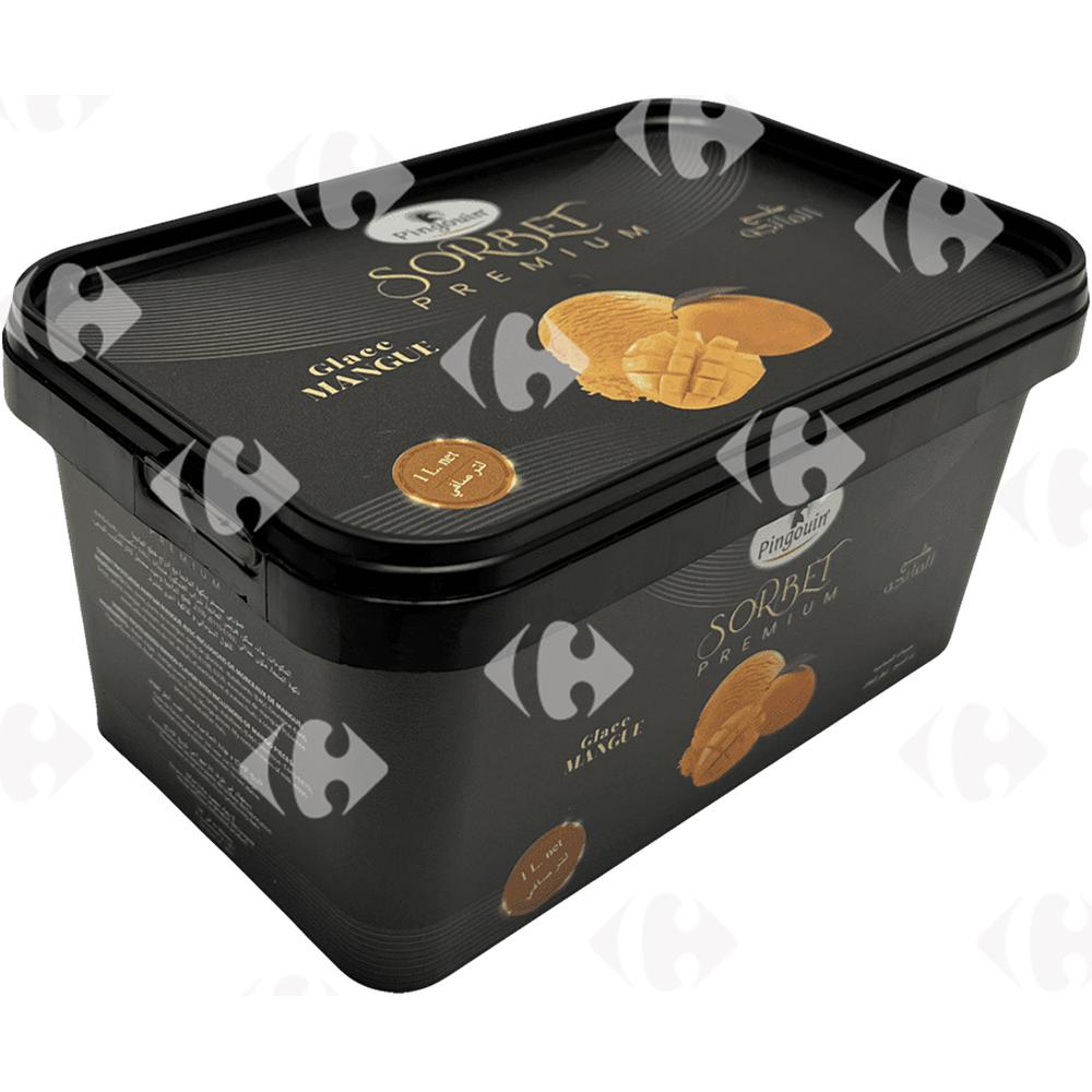 [696181] Glace Sorbet Mangue Premium Pingouin 1L.