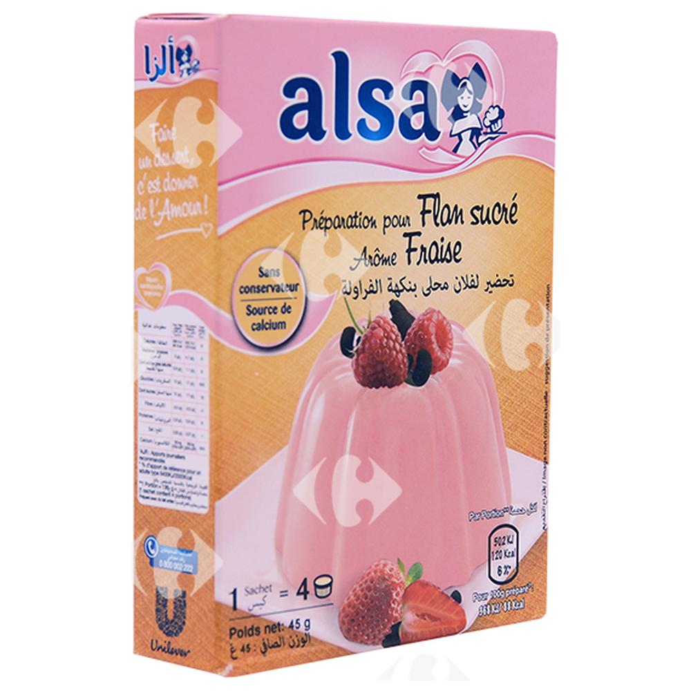 [6011] Flan à Préparer Fraise Alsa 16g