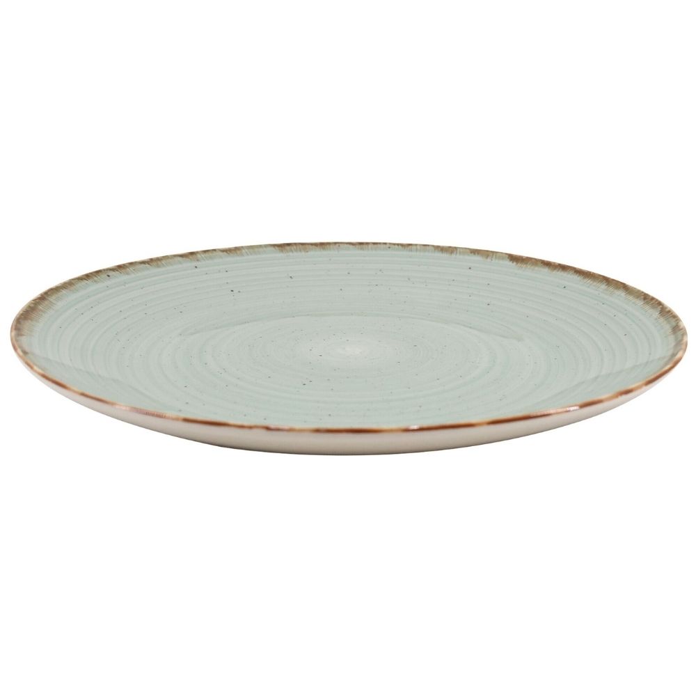 [730431] Assiette Plate Kasa en Porcelaine Verte Seia 27cm