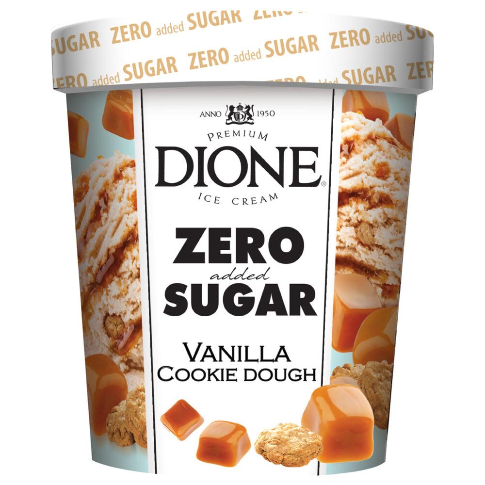 Pot Glace Vanille Cookie Dough Sans Sucre 500ml.