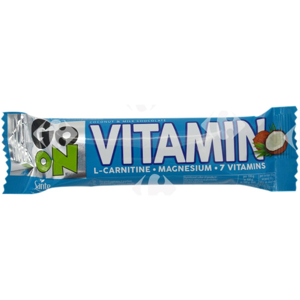 Barre Chocolatée Vitamin Coco Go On 50g.