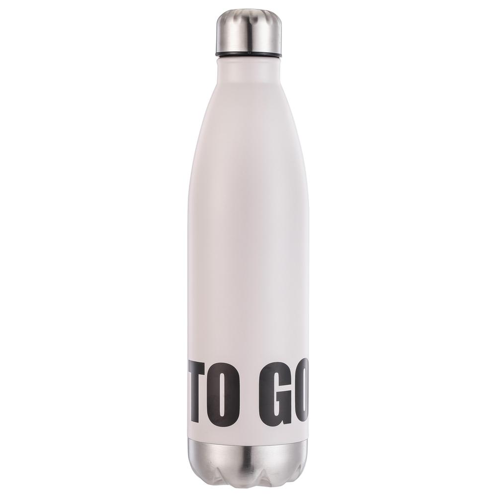 [710755] Bouteille Isotherme Inox Beige To Go Kasa 75cl
