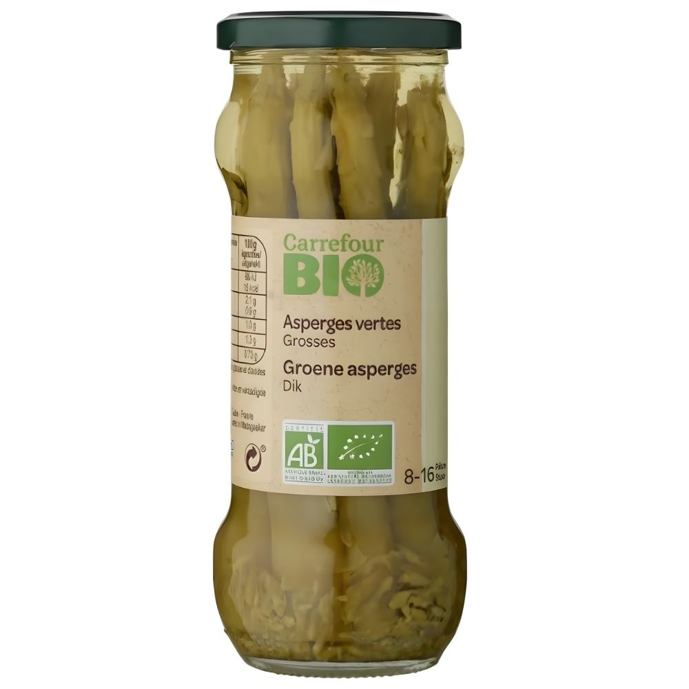 [689565] Asperges Bio Vertes Grosses Carrefour Bio 370ml