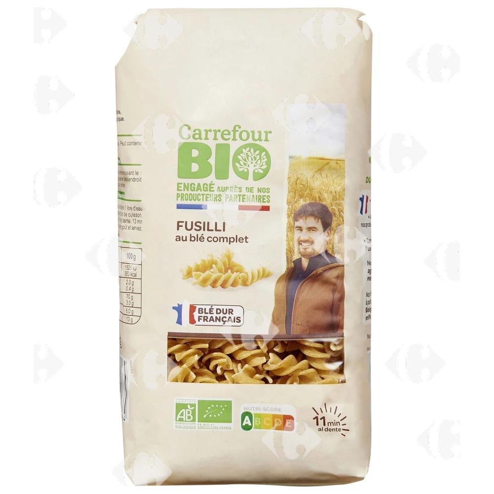 [664029] Fusilli Bio au Blé Complet Carrefour Bio 400g
