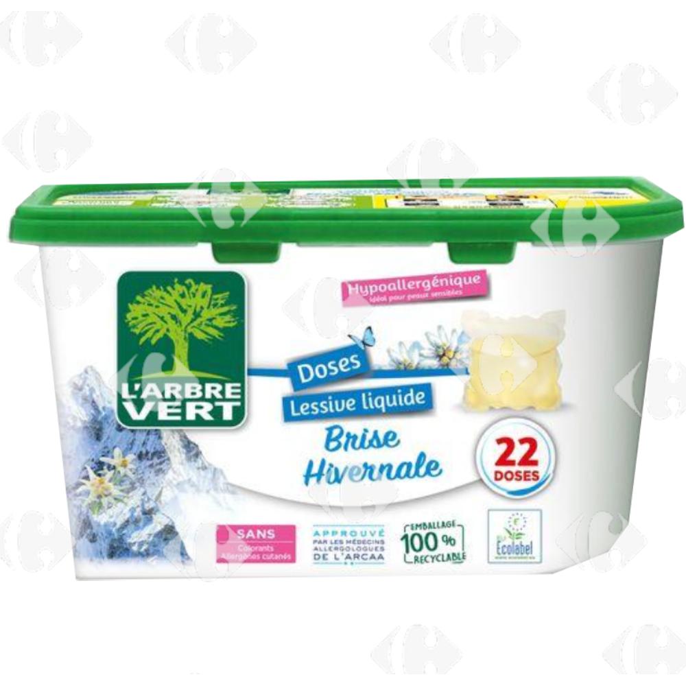 [687936] Doses de Lessive Liquide Brise Hivernale L'Arbre Vert 22 unités.