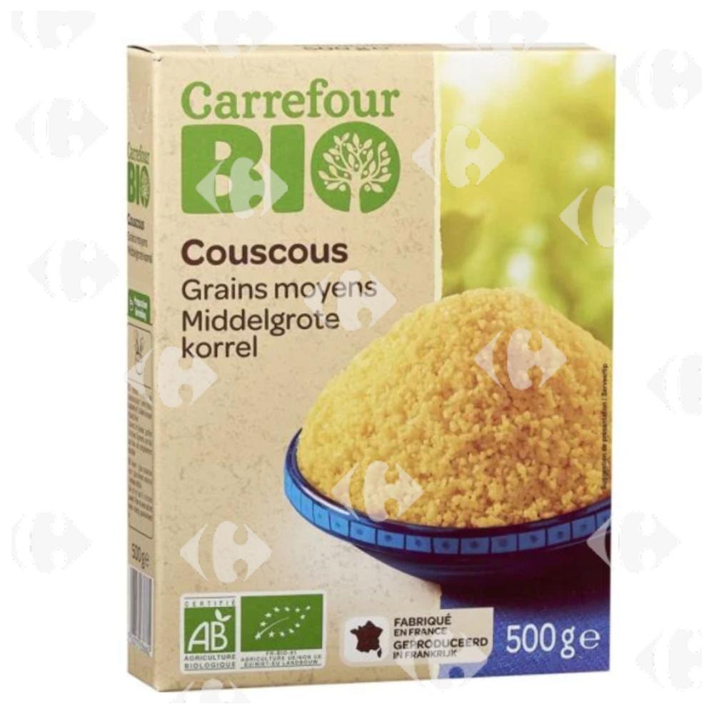 [657292] Couscous Bio Grains Moyens Blanc Carrefour Bio 500g