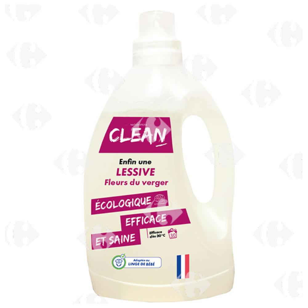 [697397] Lessive 30 Lavages Saveur Fleur du Verger Clean 1.5L