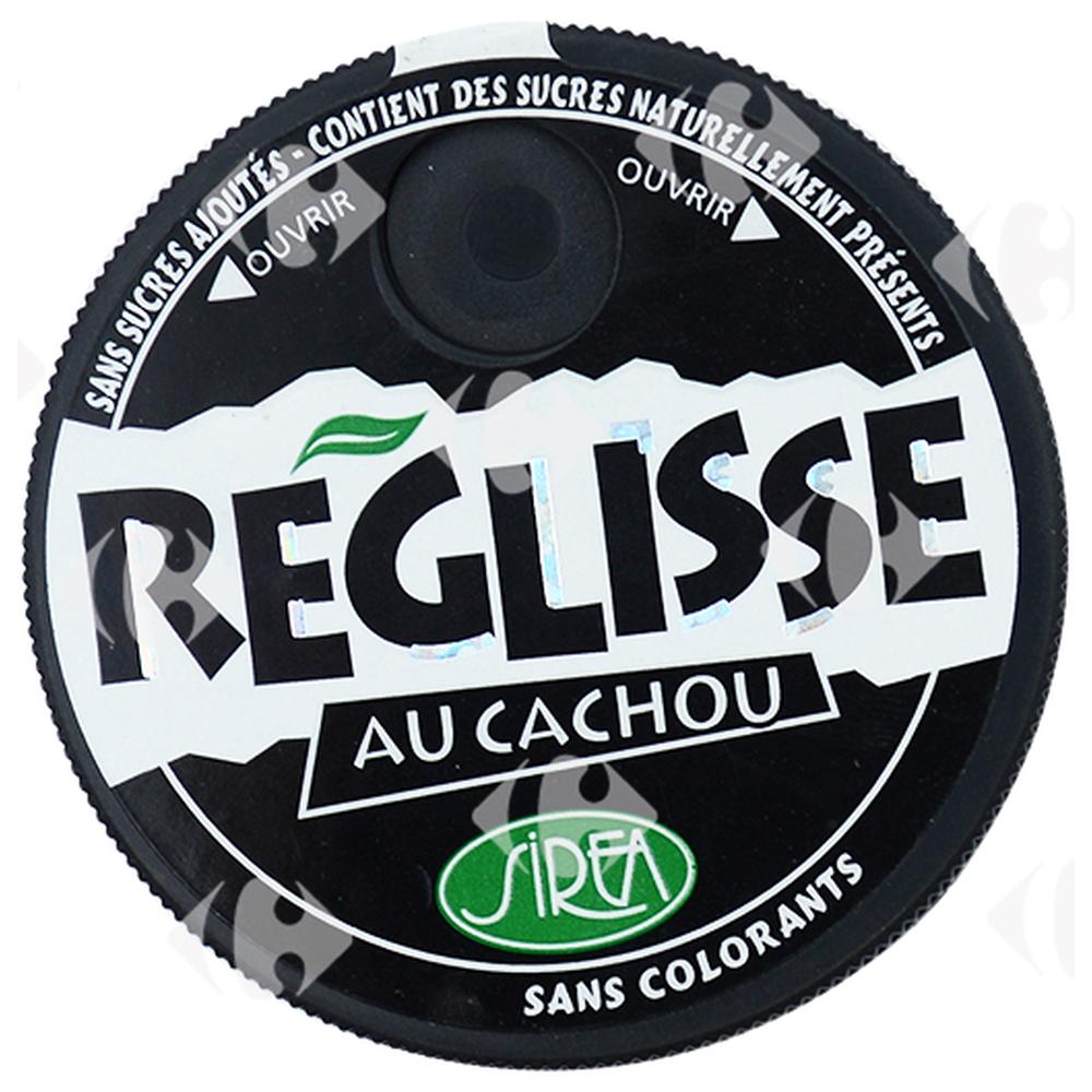 [50957] Réglisse Cachou Sans sucre Sirea 13g