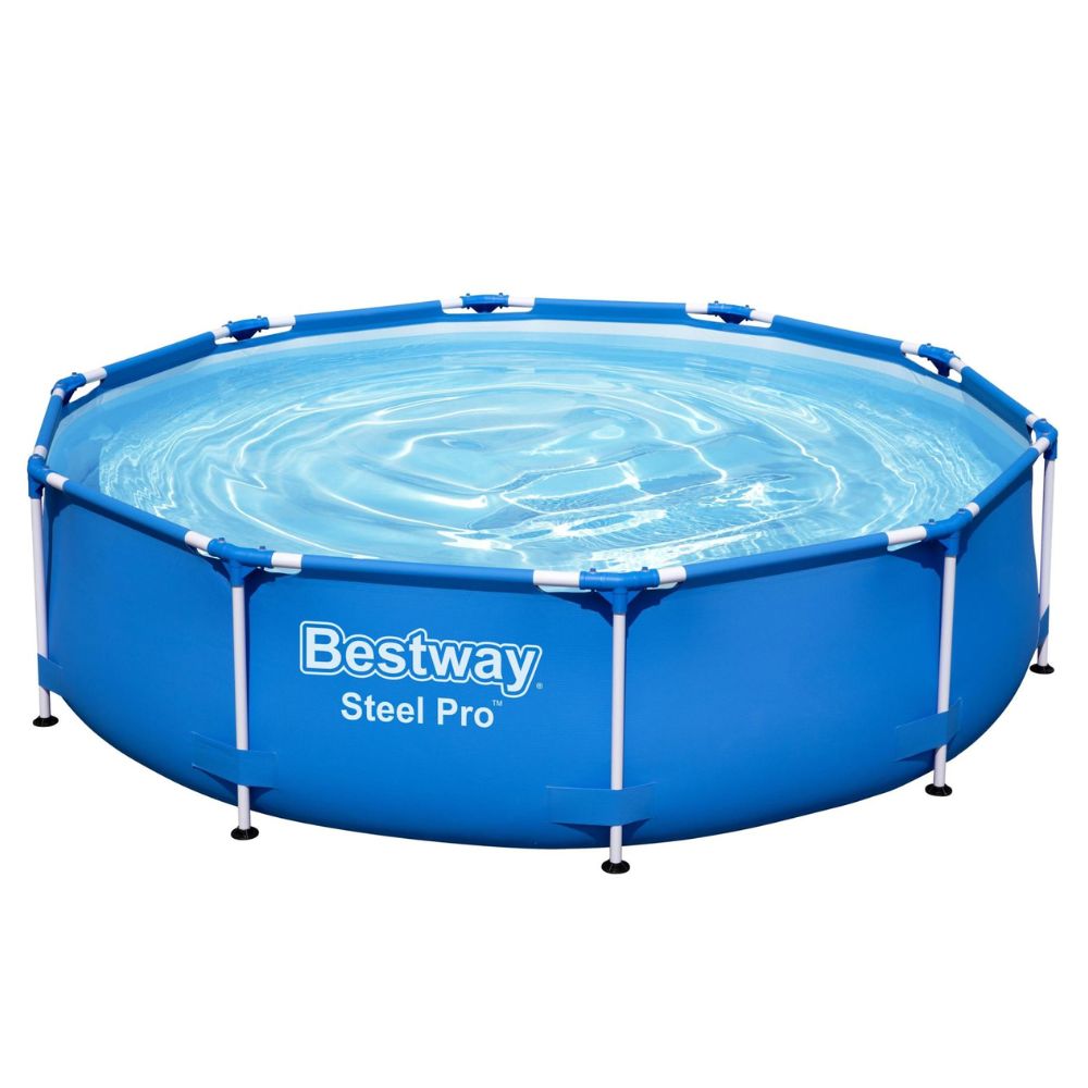 Piscine Hors Sol Steel Pro Ronde Bleu Clair 305x76 cm