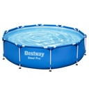 Piscine Hors Sol Steel Pro Ronde Bleu Clair 305x76 cm