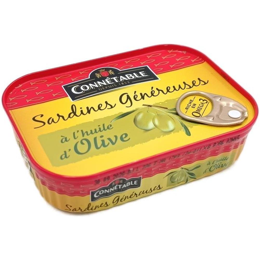 [573709] Sardine Généreuse Huile d'Olive Connétable 140g.