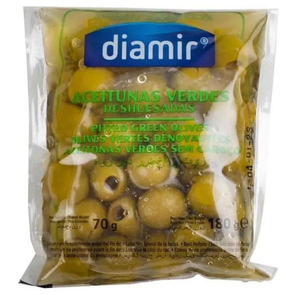 [539839] Olives Vertes Dénoyautées Diamir 180g.