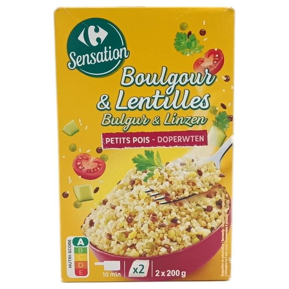 Mélange Boulgour Lentilles Petits Carrefour 2 unités de 200g.