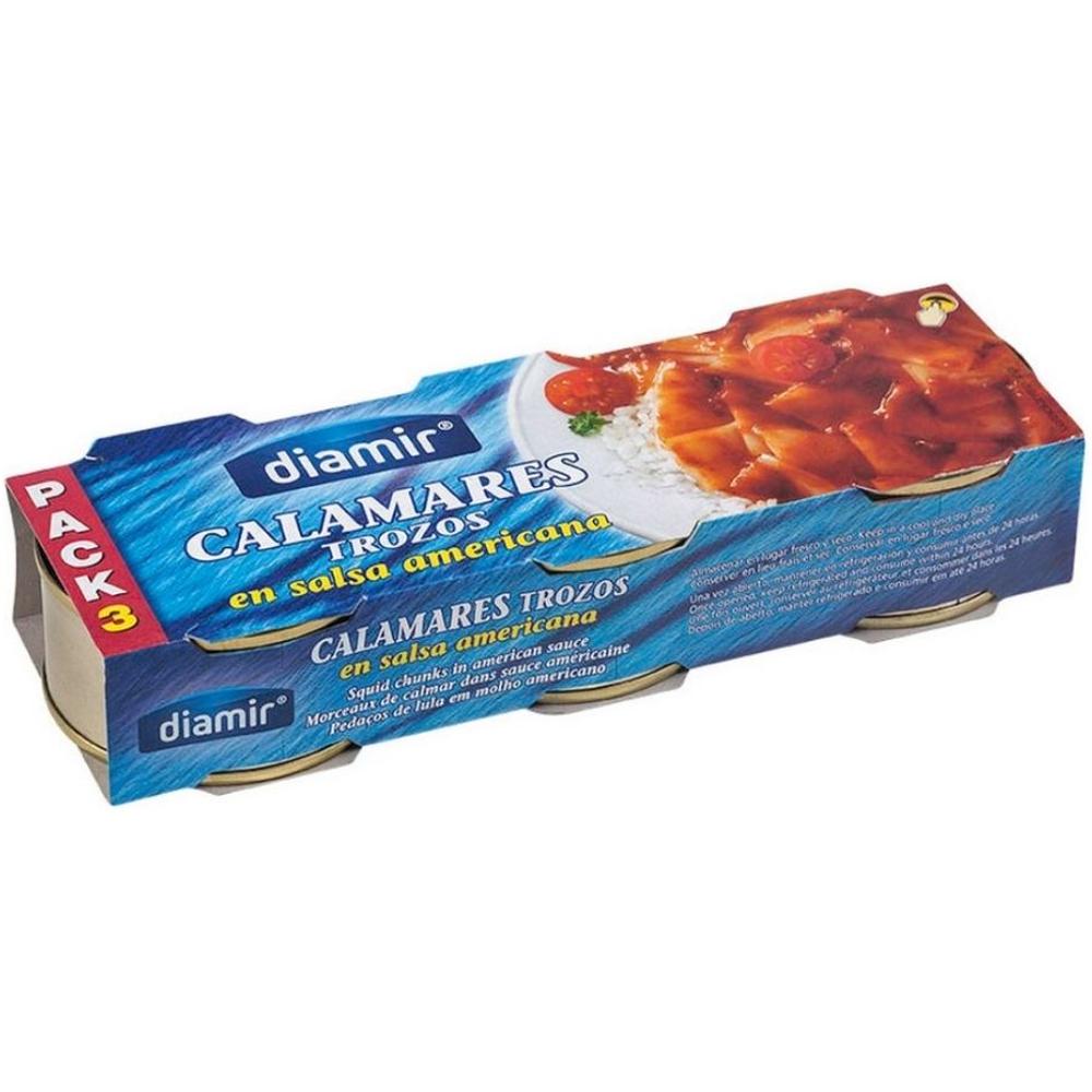 Calamars à la Sauce Américaine Diamir 3x85g.