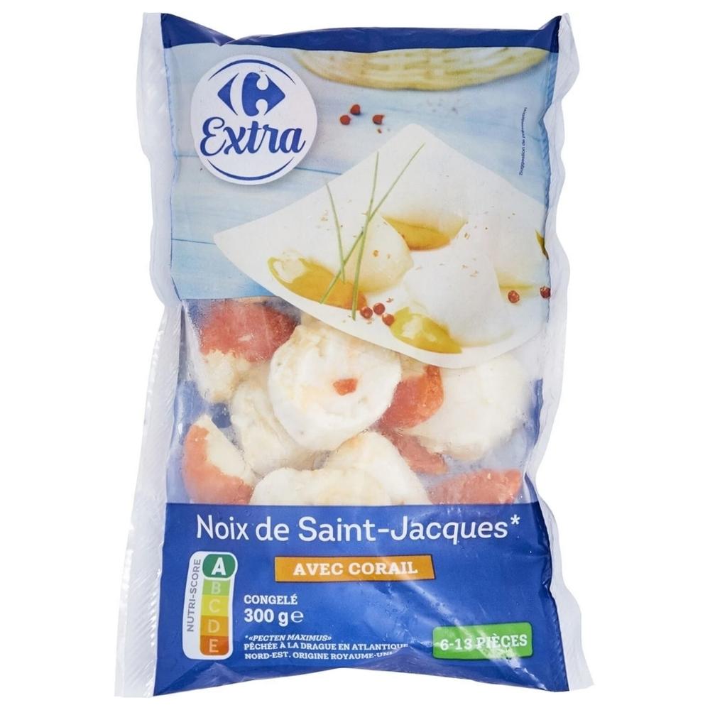 [722805] Noix de Saint-Jacques avec Corail Carrefour Extra 300g