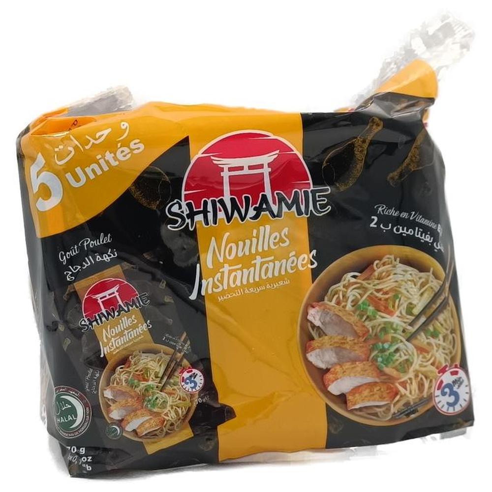 [707577] Nouilles Instantanées Poulet Shiwamie 5x70g.