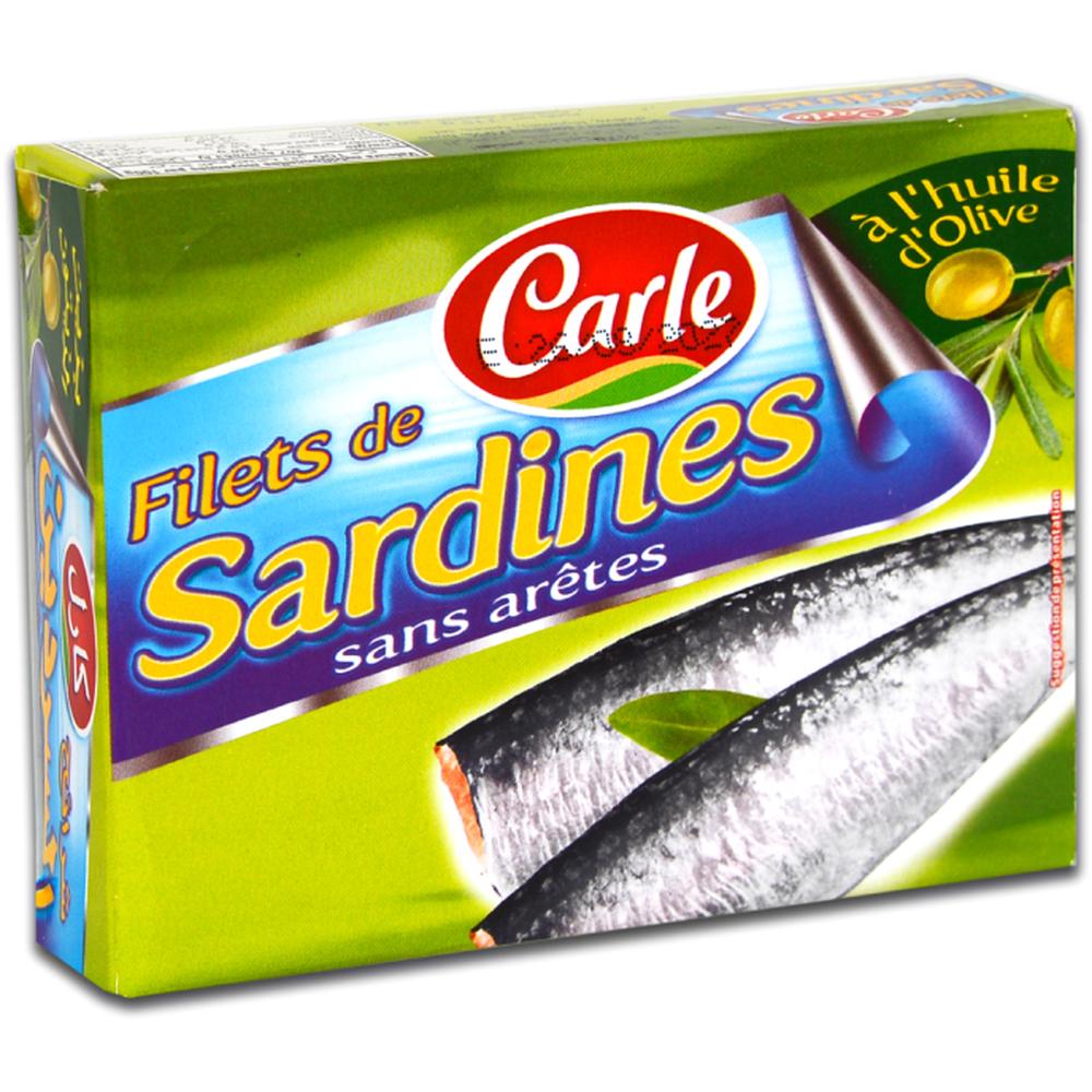 Filets de Sardine à l'Huile d'Olive Carle 115g