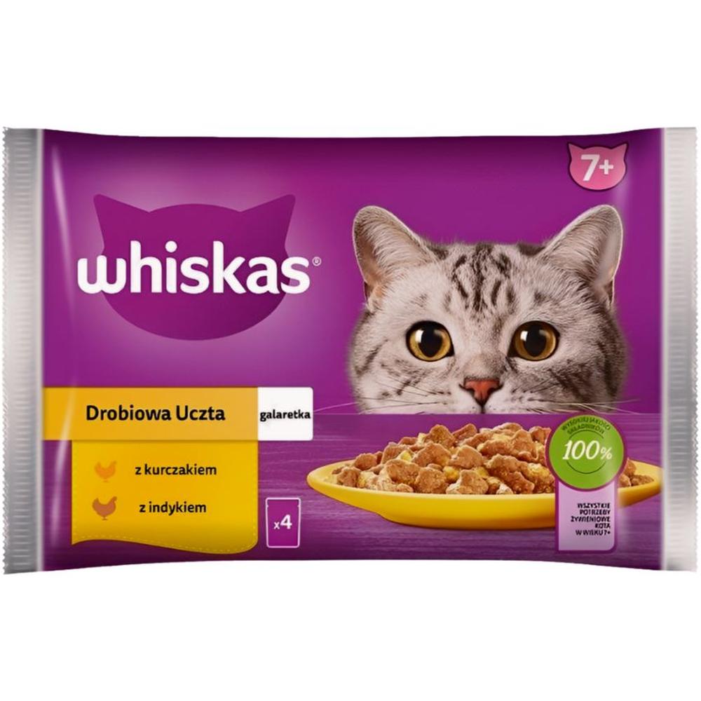 Pochon pour Chat Senior Poulet Whiskas 4x85g
