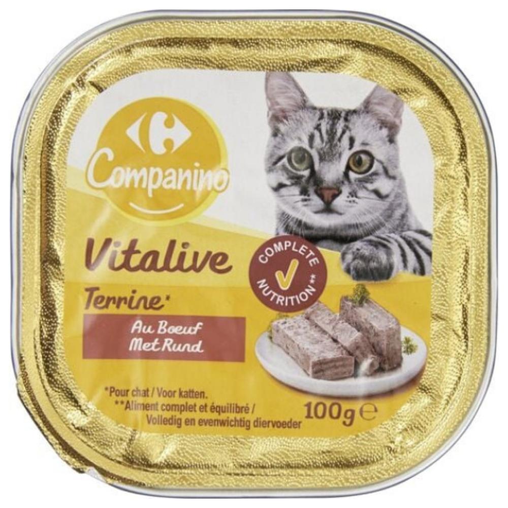 [713088] Pâtée pour Chat Adulte Carrefour Companino 100g