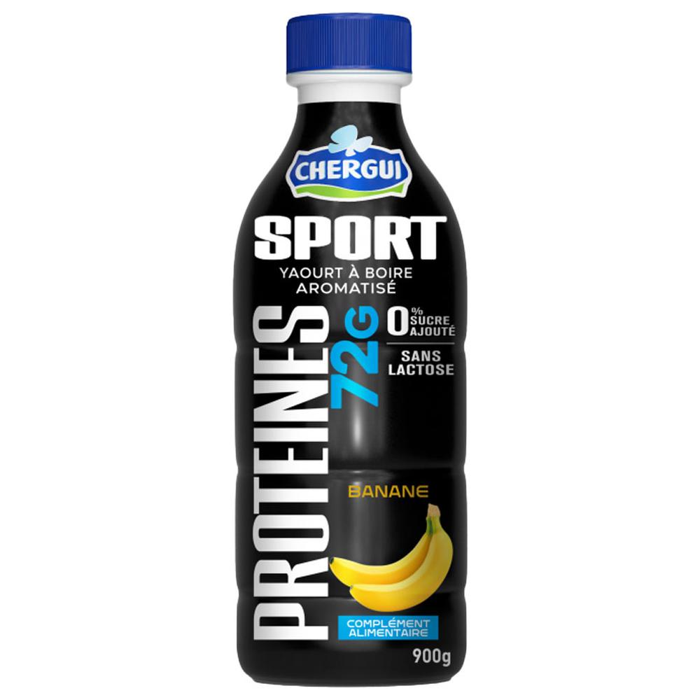Yaourt à Boire Protéiné Banane Chergui SPORT 900ml.