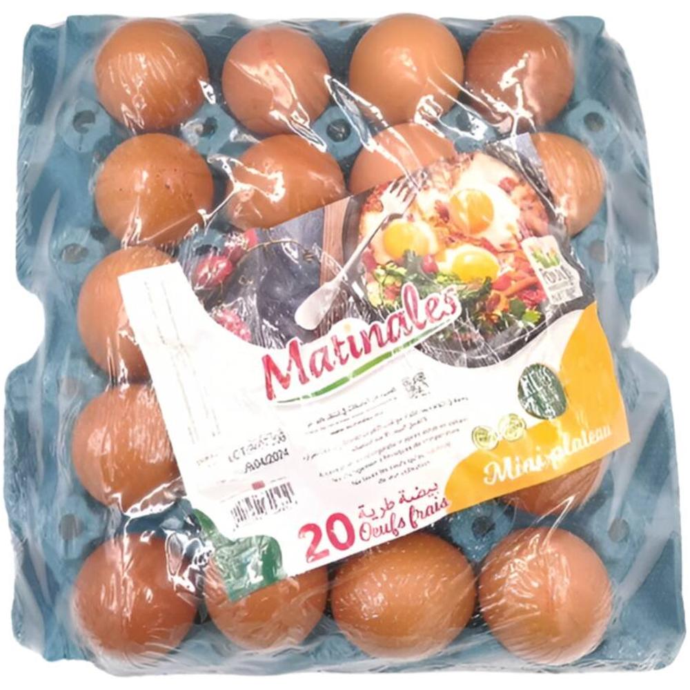 [702451] Mini Plateau d'Oeufs Matinales 20 unités.
