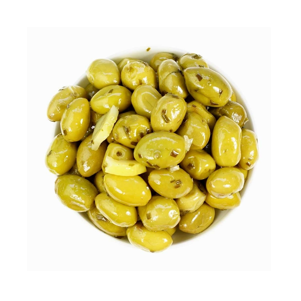 [659201] Olives Vertes aux Épices et Citron en Bocal VL 3