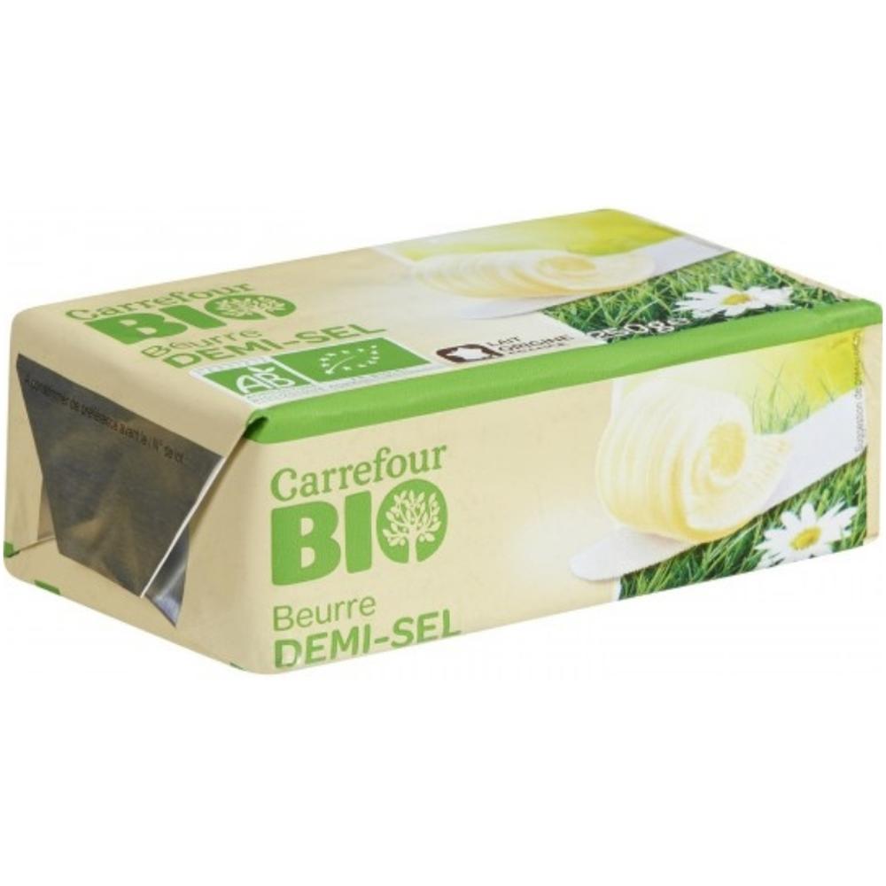 [644368] Beurre Demi Sel 80% de matières grasses Plaquette Carrefour Bio 250g