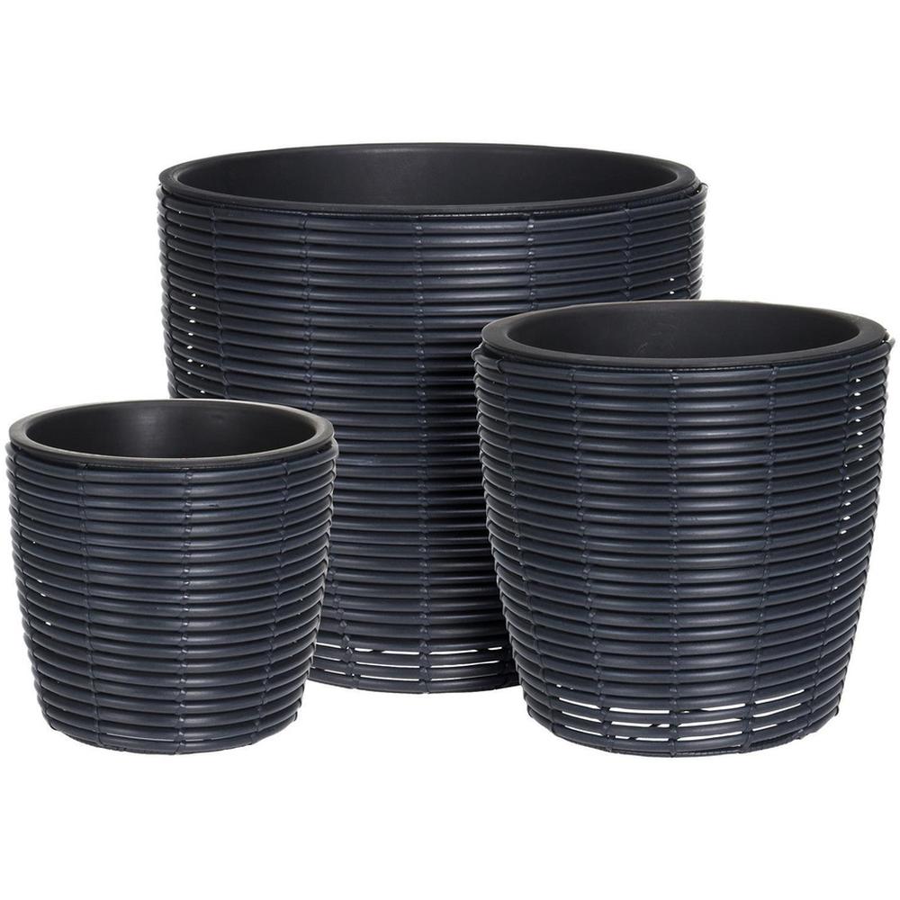 Set 3 Pots Ronds en Plastique.