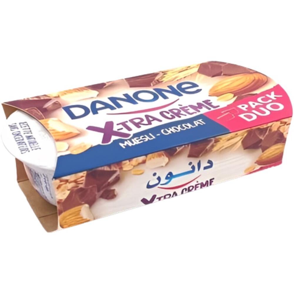 [697274] Pack Duo Yaourt à Cuillère Chocolat Muesli Danone 2x110g.