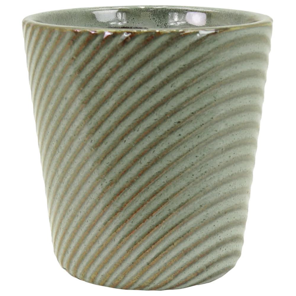 [679788] Pot Relief Design Vert 13x14cm.