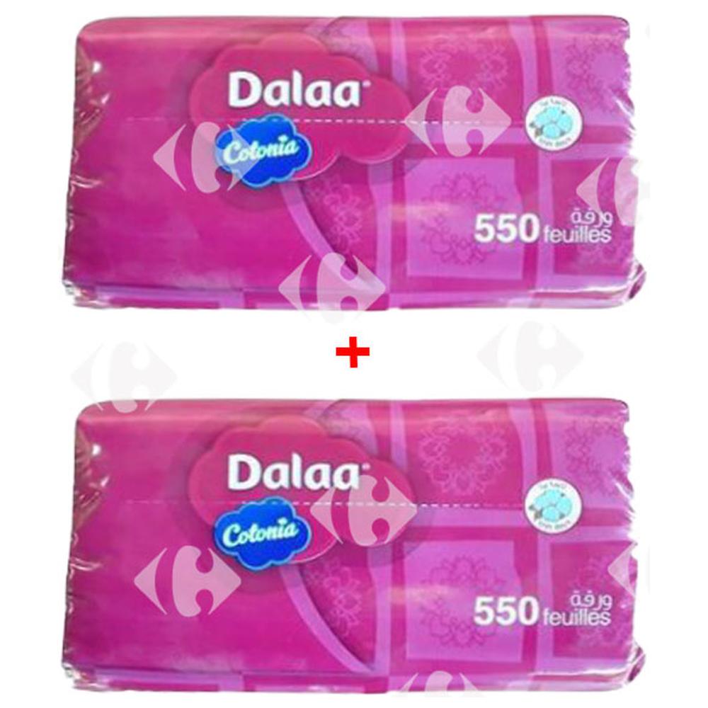 [649496] Lot de 2 Sachets Mouchoirs Dalaa 550 unités.