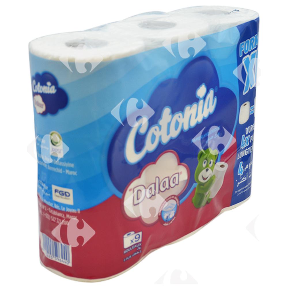 [652973] Papier Hygiénique Jumbo Cotonia XL 2 Plis Dalaa 9 unités.