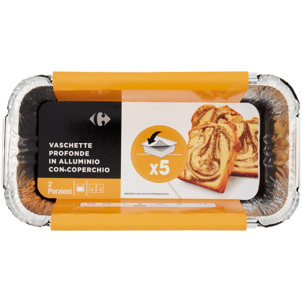 [371624] Barquette Aluminium Profondes Carrefour 5 unités