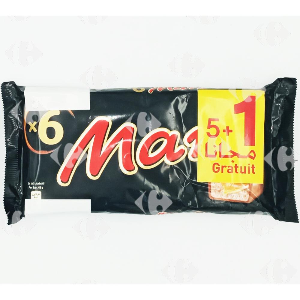 Lot de Chocolat Mars 5x45g + 1 Gratuit