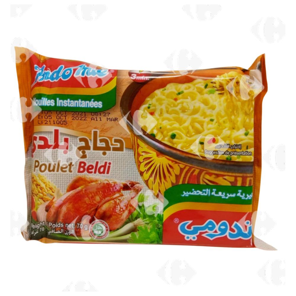 [662751] Nouilles Instantanées Poulet Beldi Indomie 70g.