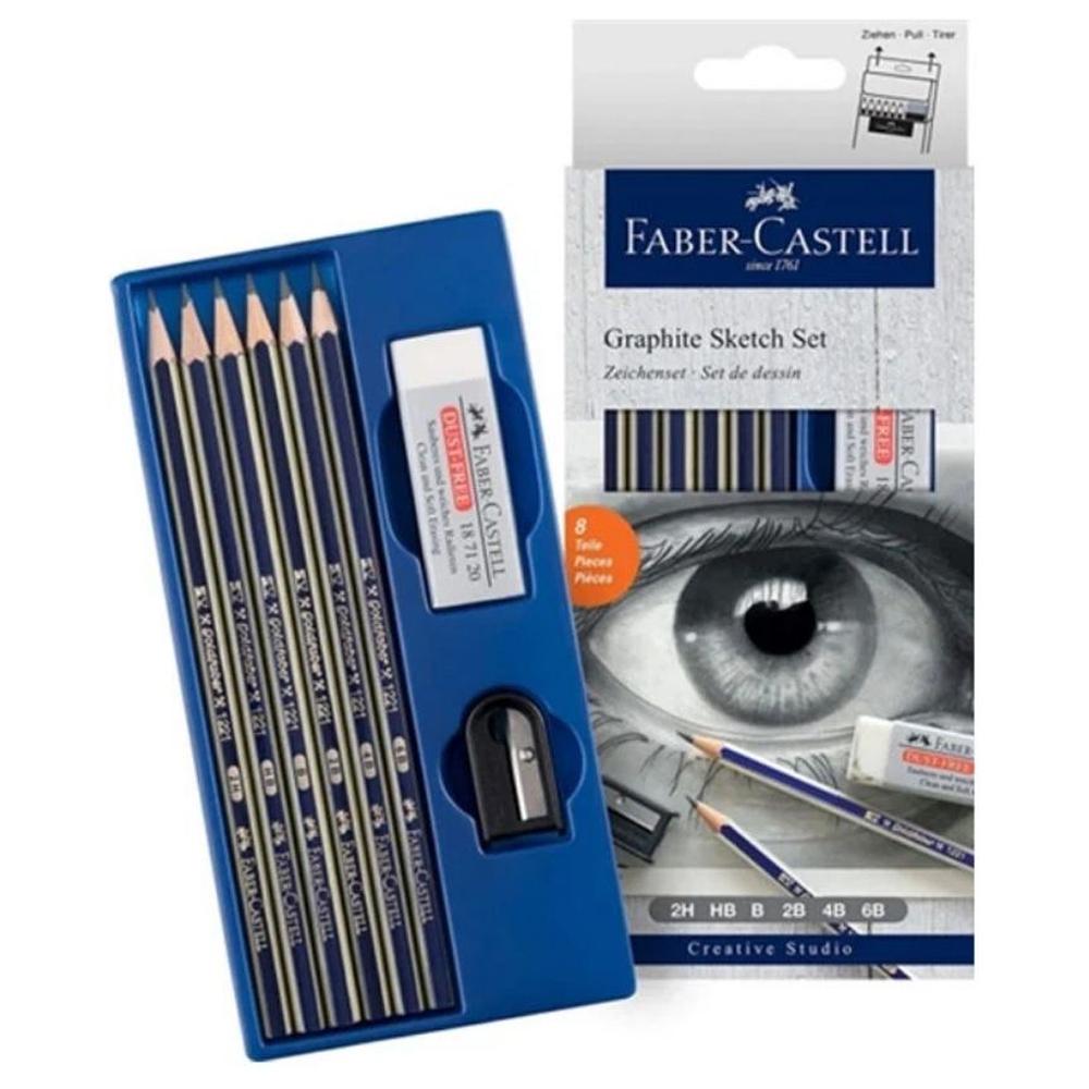 [369622] Set d'esquisse Graphite contenant 6 crayons graphite Goldfaber