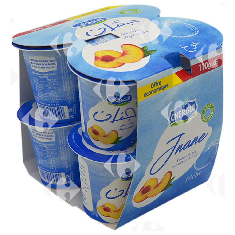 Pack Éco Yaourt Fermé Pêche Chergui Jnane 110g 8 unités