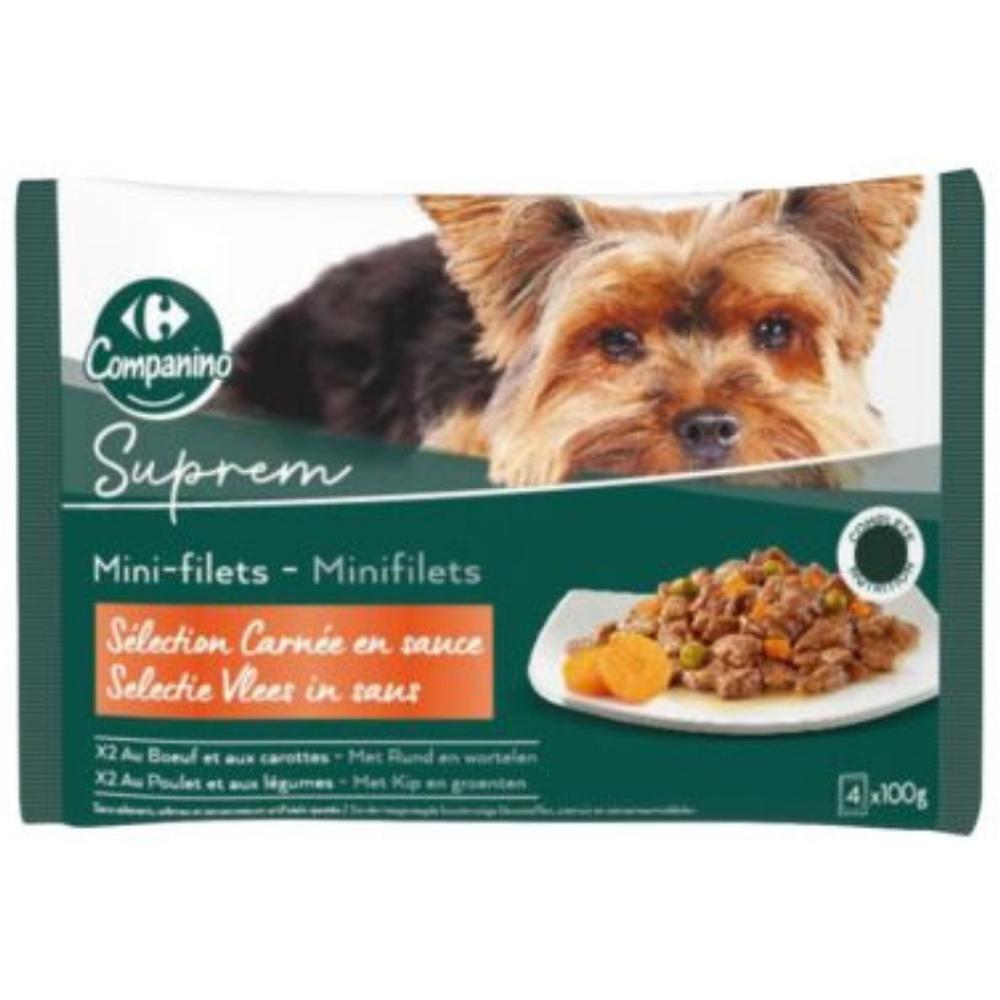 [704736] Pâtée pour Chien Adulte Carrefour Companino 4x100g