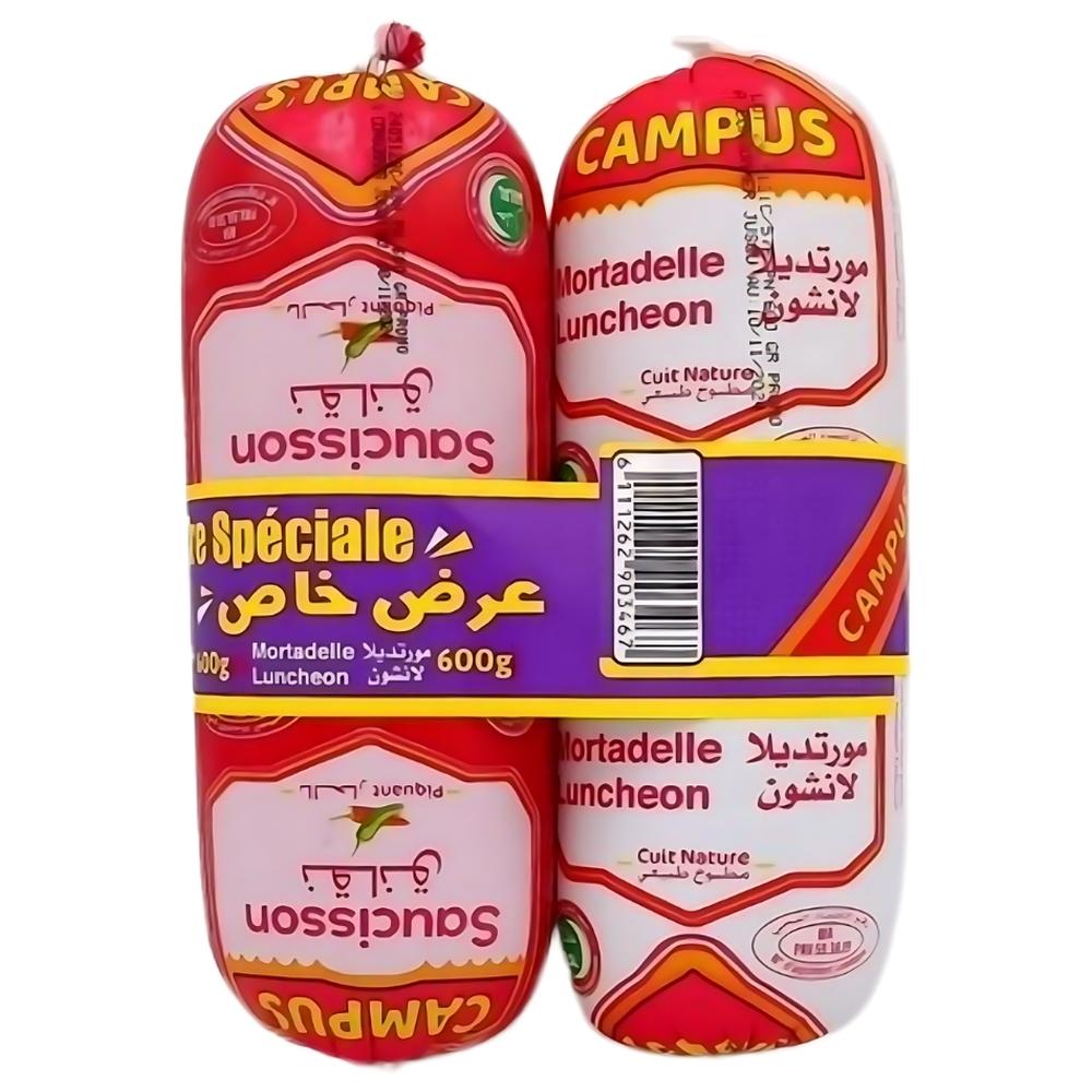 Pack Mortadelle Luncheon Nature - Charcuterie - Campus 600g + Saucisson Piquant Campus 600g
