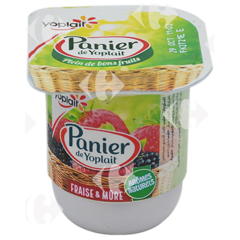 Yaourt à La Cuillère Brassé Mûre Fraise Panier de Yoplait 110g