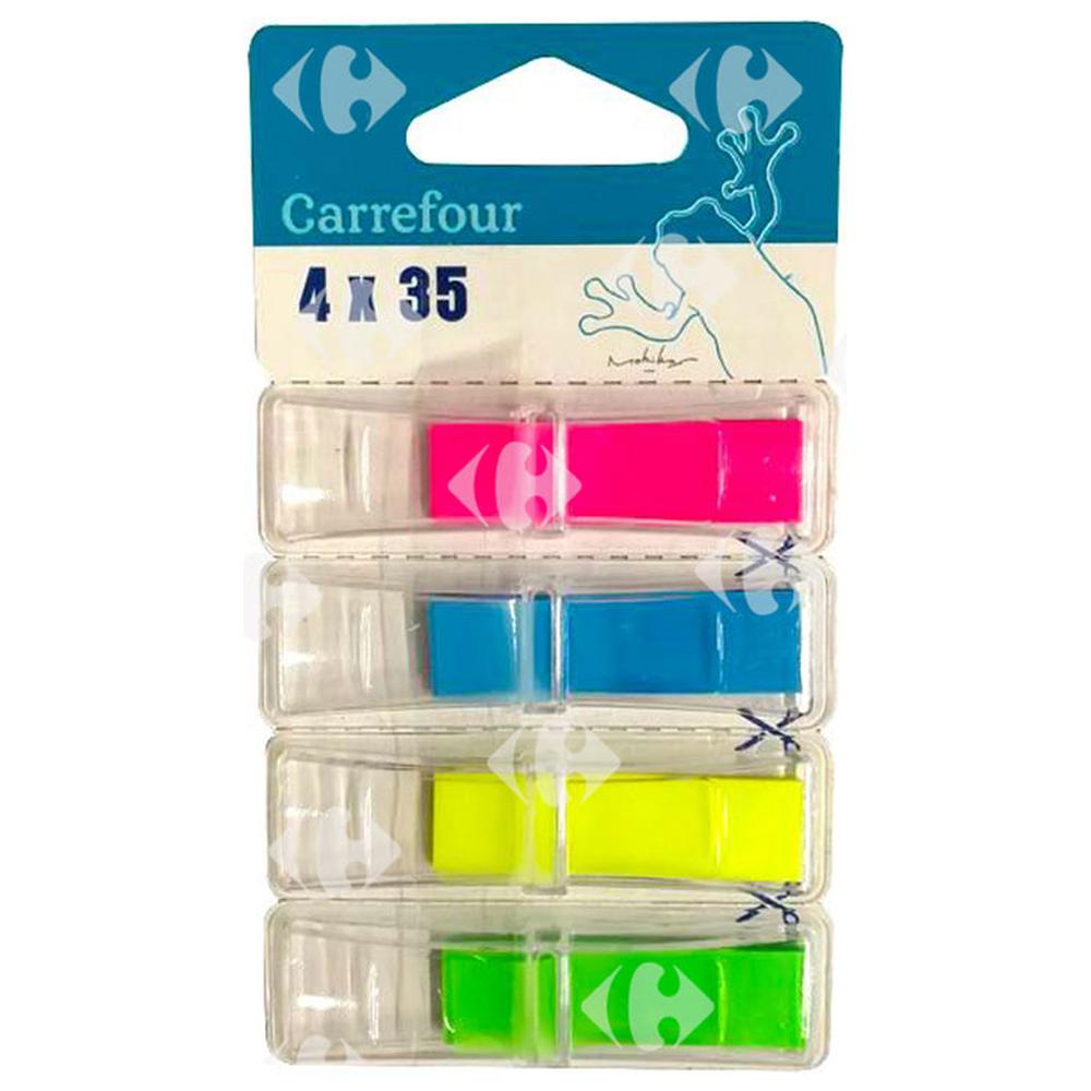 [538788] Mini Étiquettes Indexe 4 Couleurs Carrefour 140 unités
