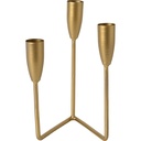 Chandelier en Métal Doré 3 Bougies Kasa 8x26cm