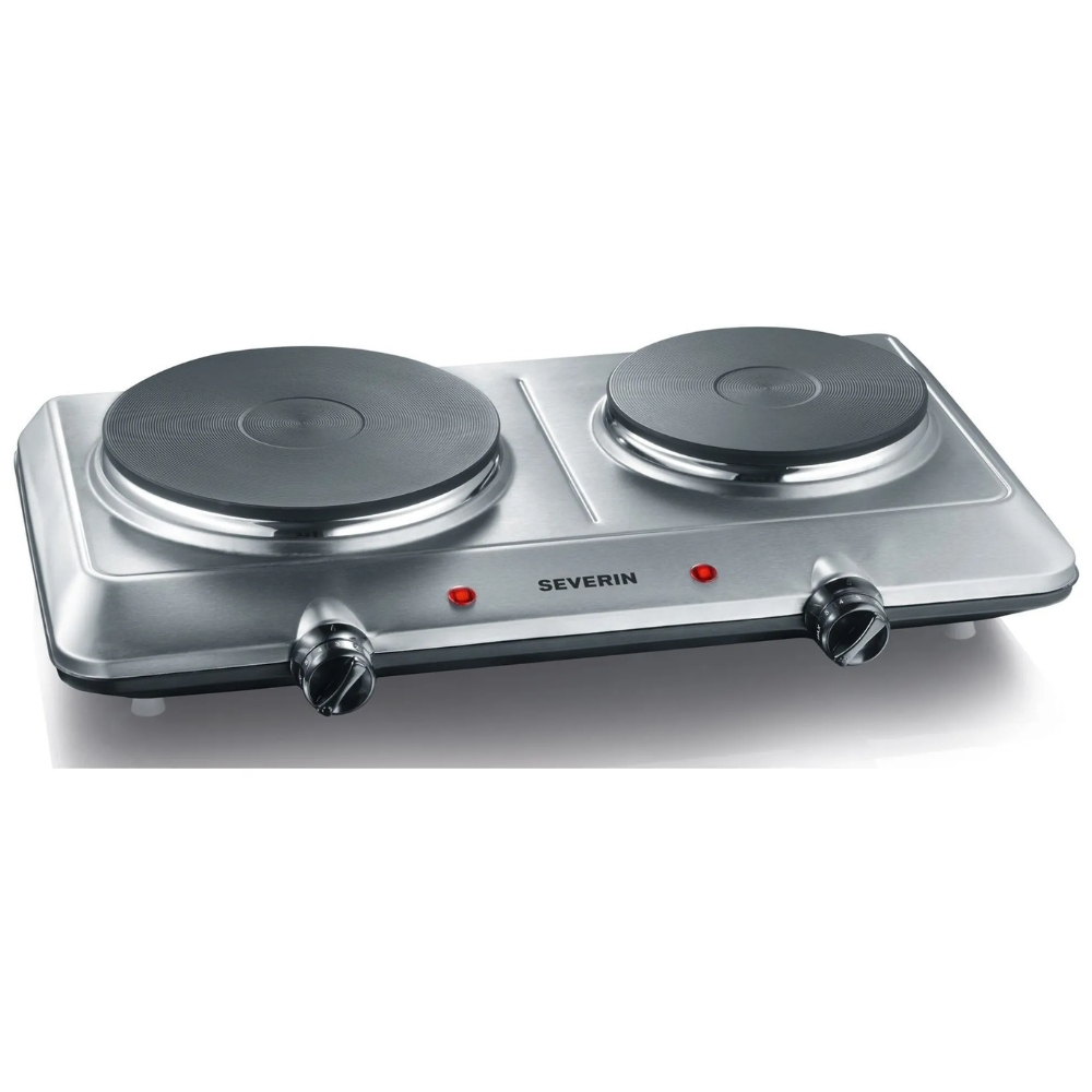 Réchaud Électrique 2 Feux en Inox Severin DK 1014 1000W+1500W