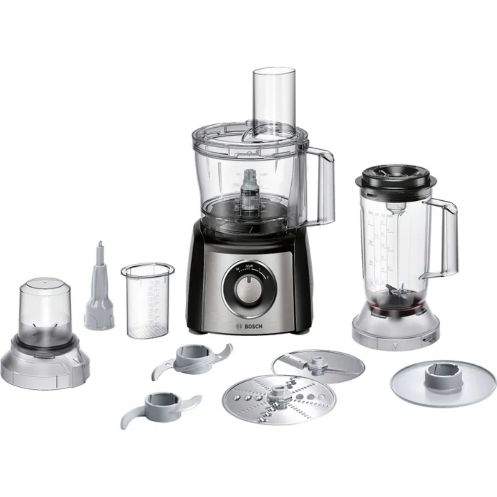 [644268] Blender en Verre avec Hachoir Noir Silver Bosch 3800W