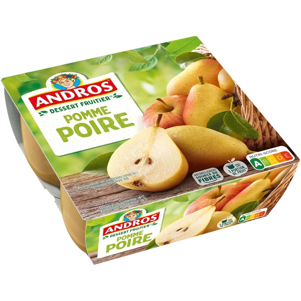 Compote Pomme Poire Andros 4x100g