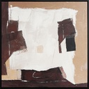 Tableau Abstrait Beige Marron Kasa 70x70cm