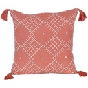 Coussin Carré Diamant Terracotta Kasa 45x45cm